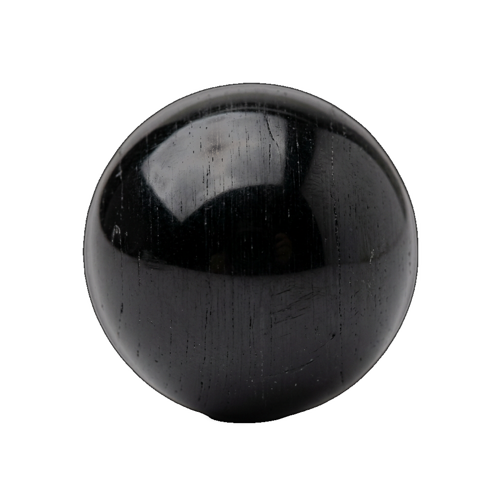 Black Tourmaline — polished bead