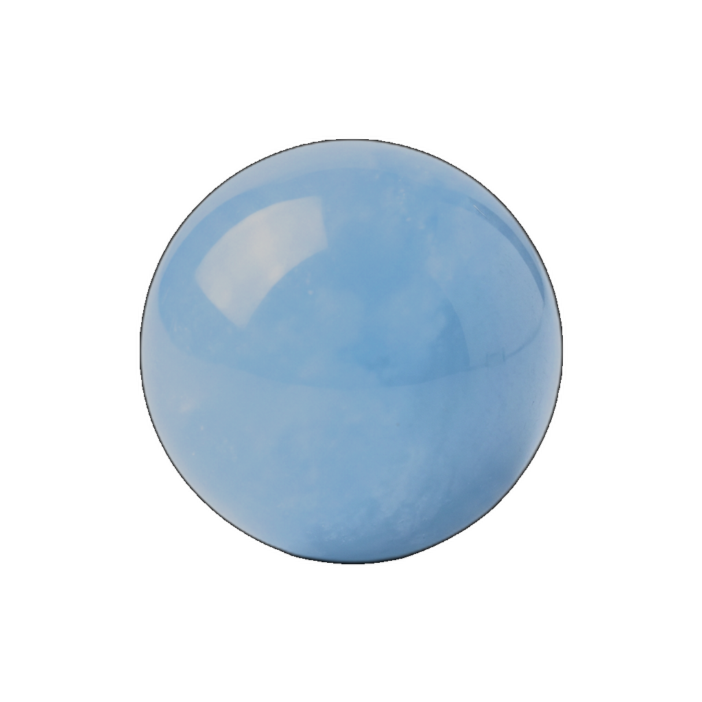 Blue Chalcedony — polished bead