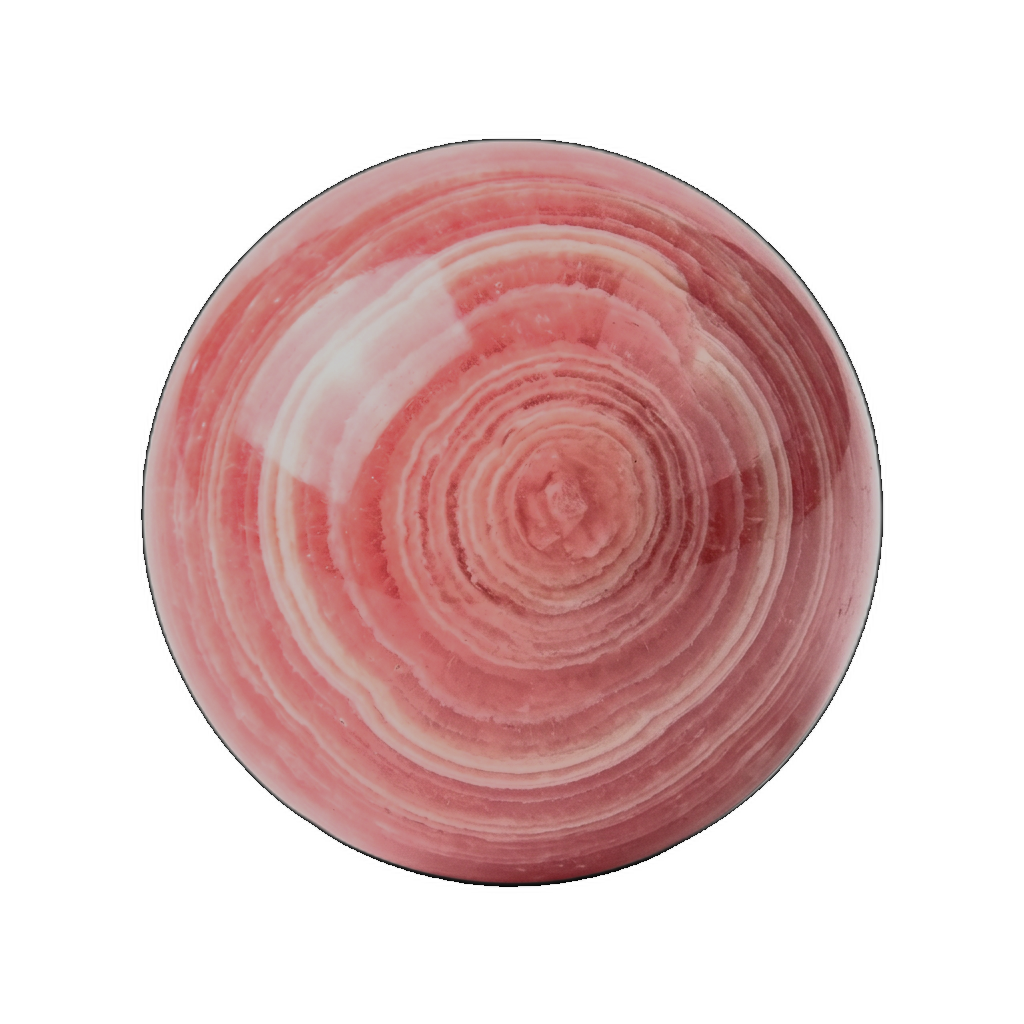 Rhodochrosite — polished bead