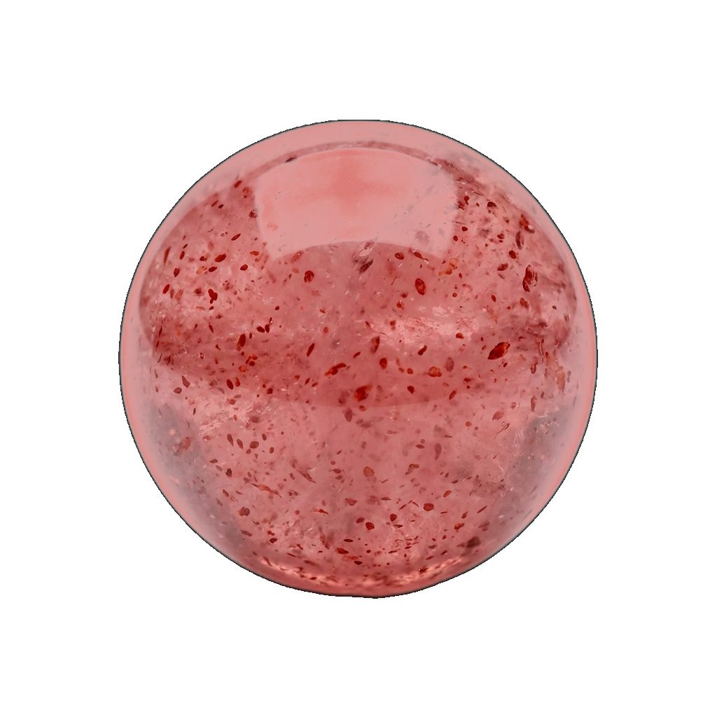 Strawberry Quartz — polished bead